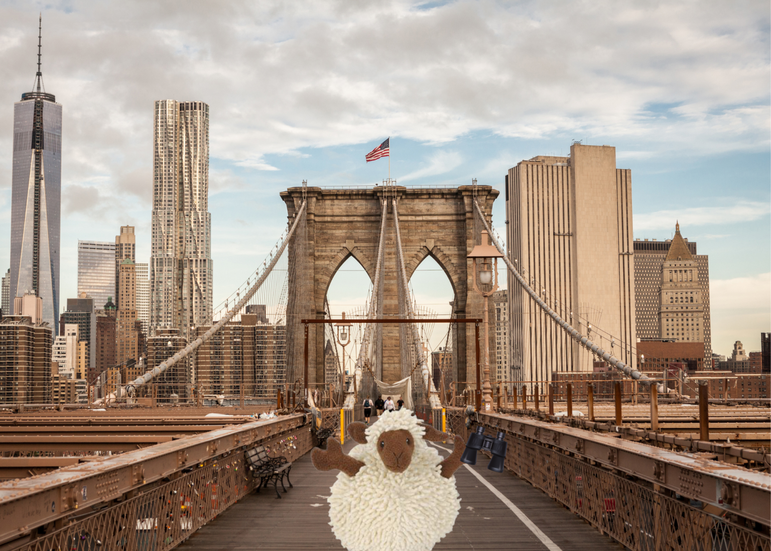 Lamb on Brooklyn Bridge